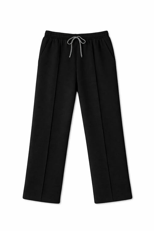 Pleated Baggy Trouser-Black mettwear