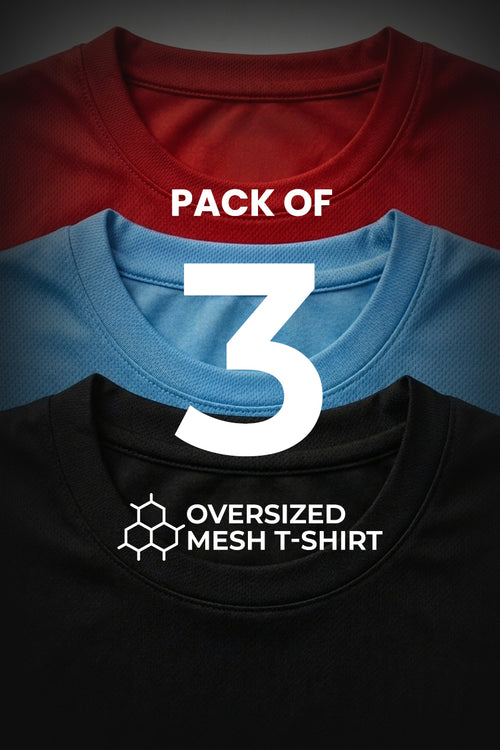 Pack of 3 Oversized Mesh T-Shirts