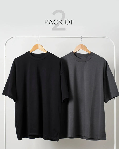 Pack of 2 Drop Shoulder Tees - mettwear