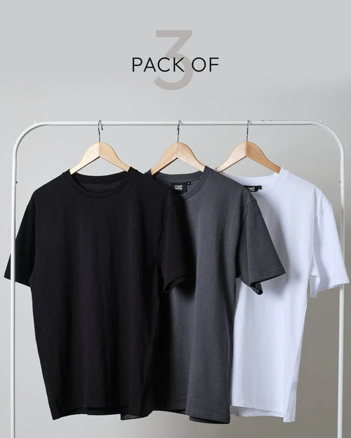 Pack of 3 Drop Shoulder Tees - mettwear