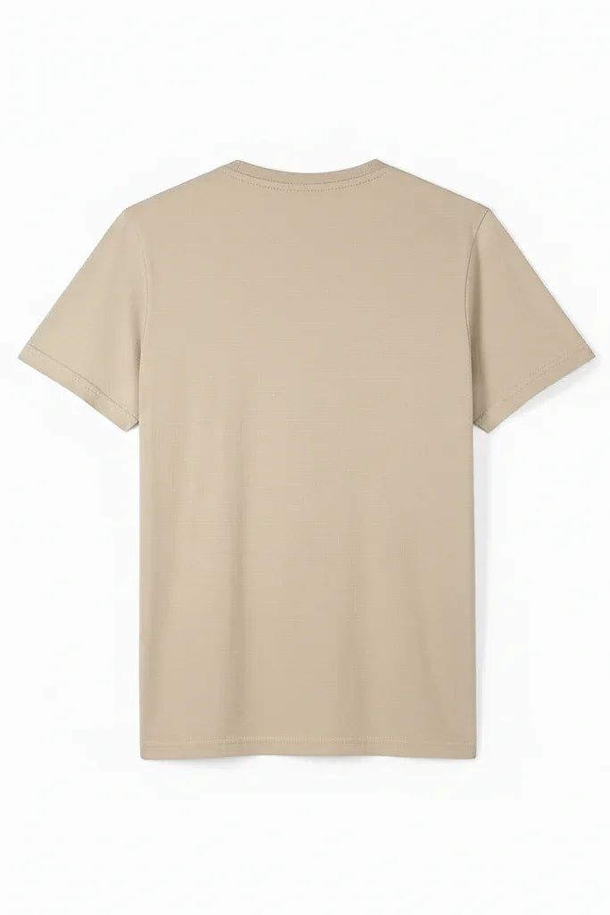 Beige Plain Tee mettwear