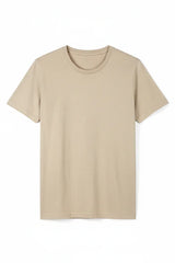 Beige Plain Tee mettwear