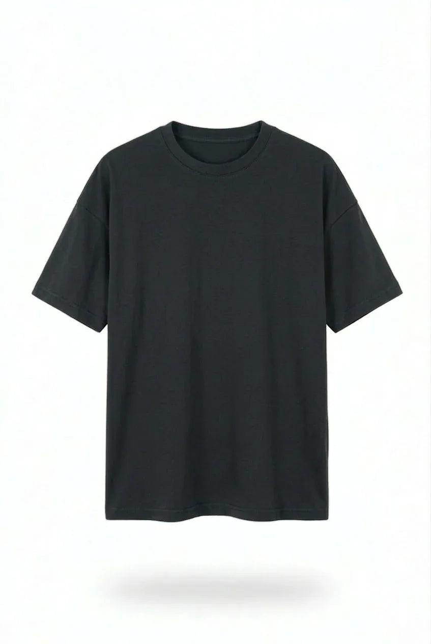 Black Drop Shoulder Tee mettwear