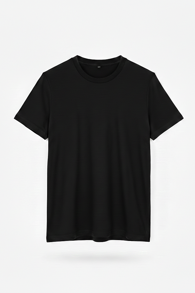 Black Plain Tee