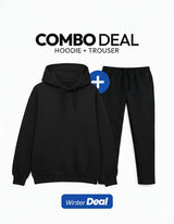 Premium Black Hoodie & Trouser Combo Deal - Winter Set - mettwear 