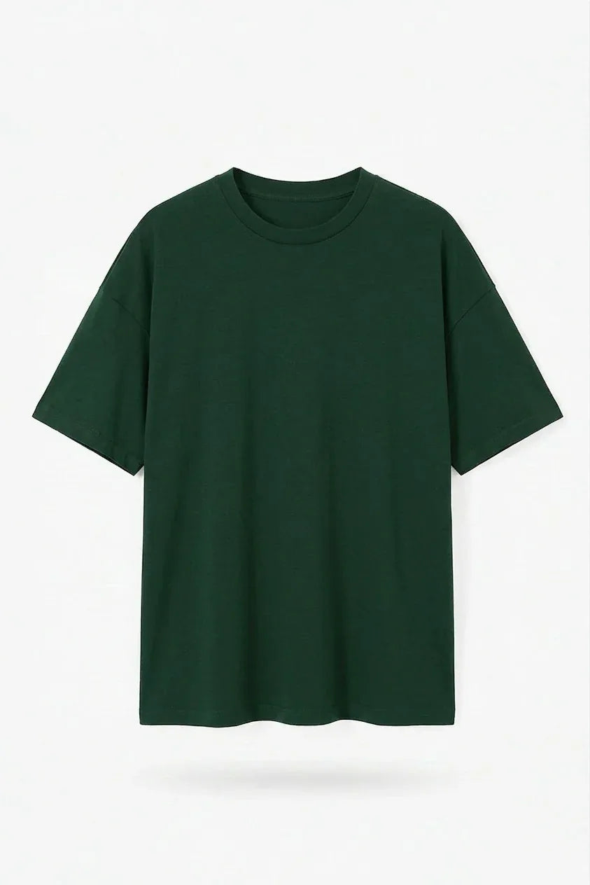 Bottle Green Drop Shoulder Tee mettwear