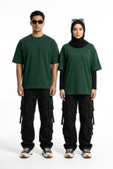 Bottle Green Drop Shoulder Tee mettwear