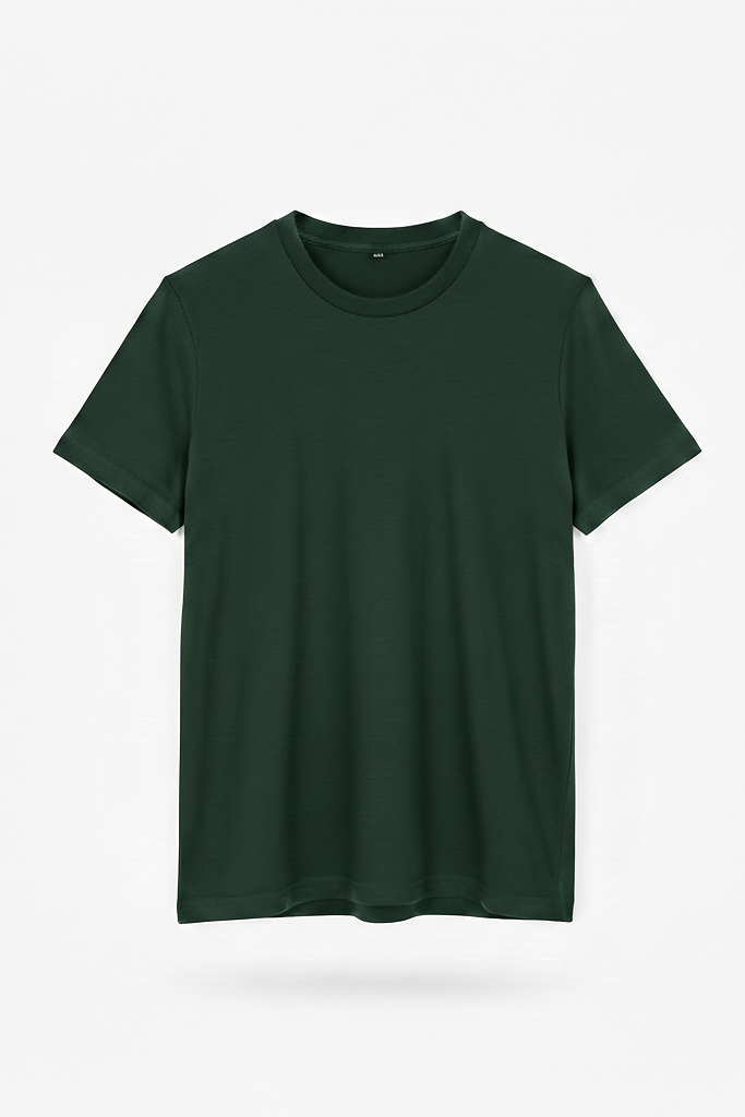 Bottle Green Plain Tee
