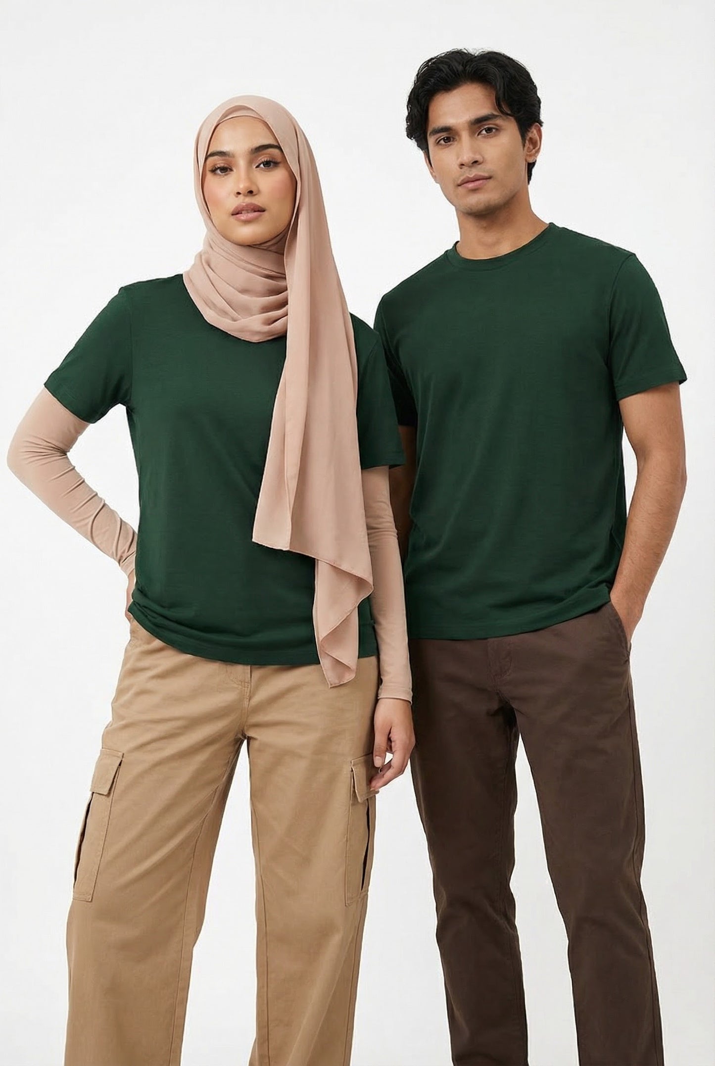 Bottle Green Plain Tee