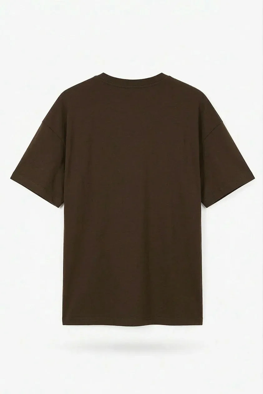Dark Brown Drop Shoulder Tee mettwear