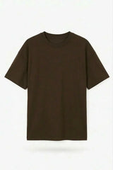 Dark Brown Drop Shoulder Tee mettwear