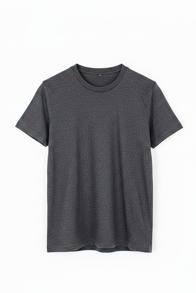 Charcoal Gray Plain Tee