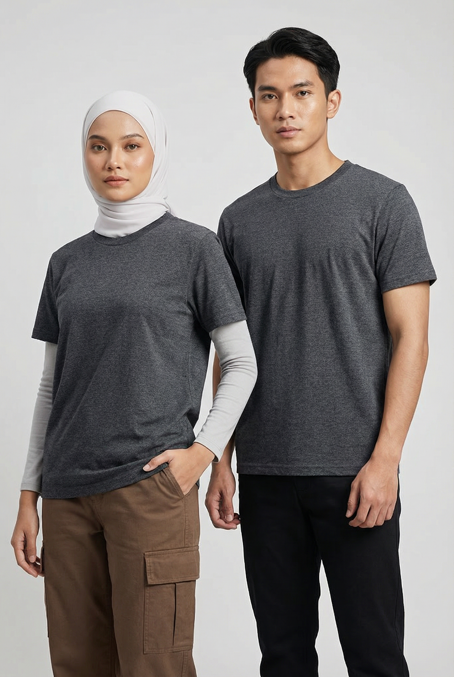 Charcoal Gray Plain Tee