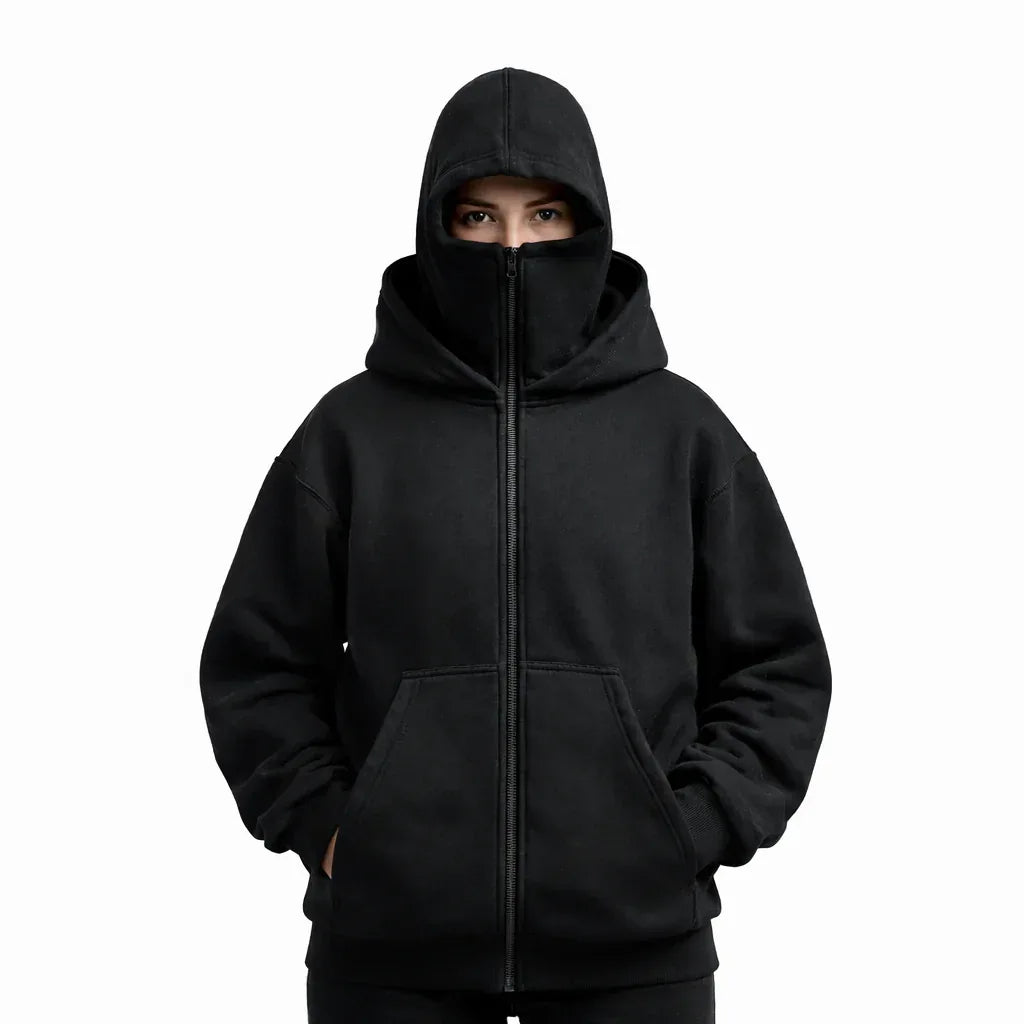 Balaclava Ninja Zipper Hoodie - mettwear 