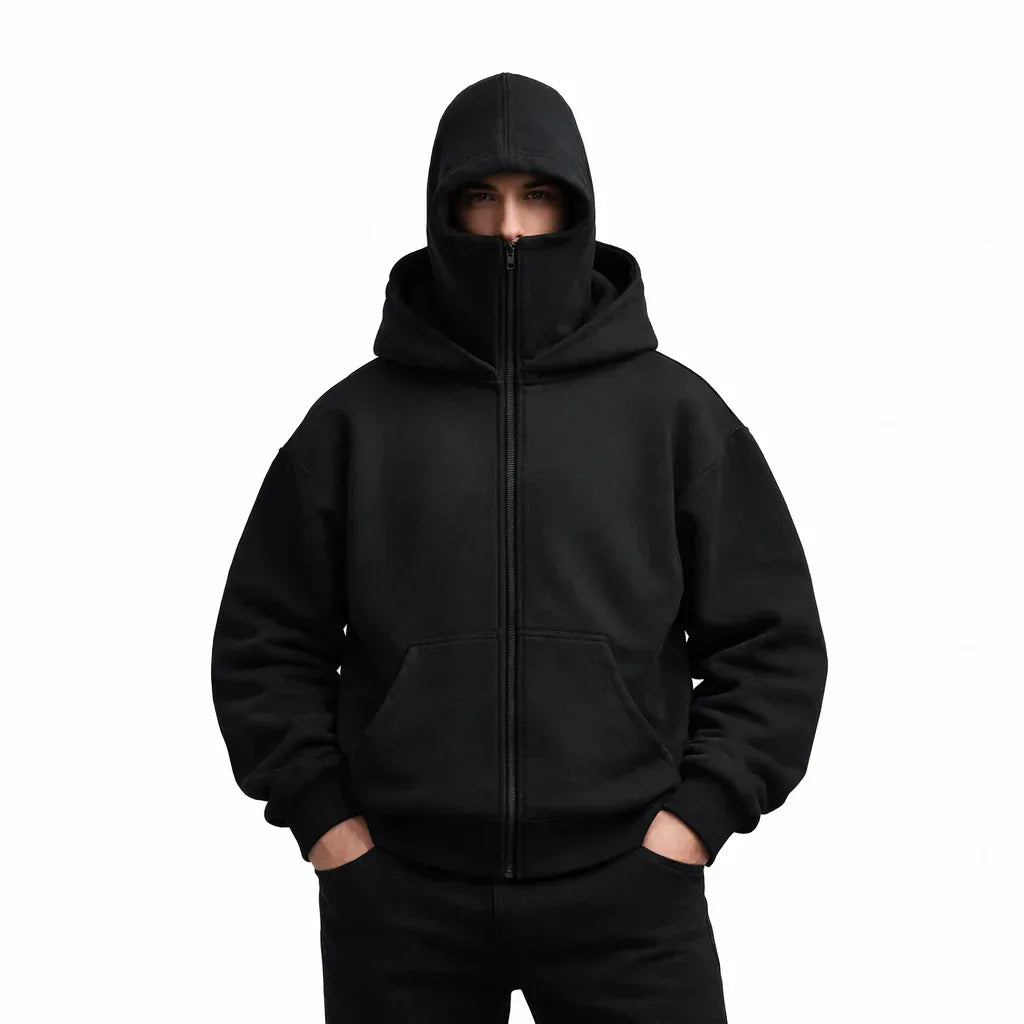 Balaclava Ninja Zipper Hoodie - mettwear 