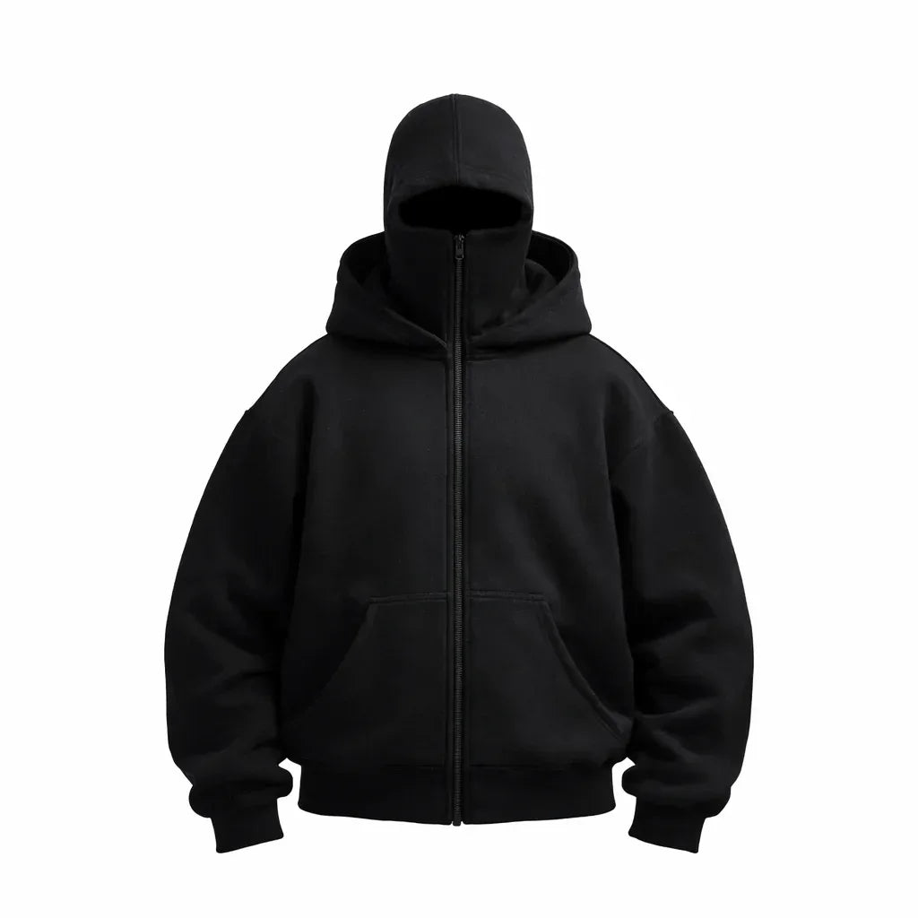 Balaclava Ninja Zipper Hoodie - mettwear 