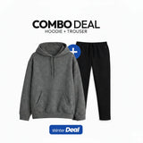 Premium Hoodie & Trouser Set - Charcoal & Black - mettwear 