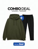 Premium Hoodie & Trouser Set - Army Green & Black - mettwear 