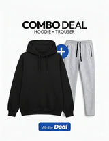Premium Hoodie & Trouser Set - Black & Grey Combo Deal - mettwear 