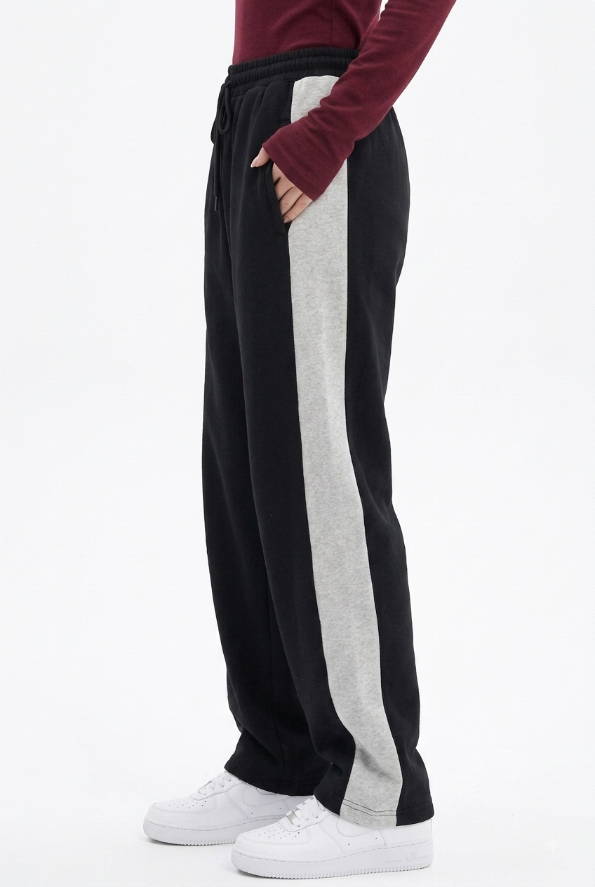 Side Stripe Trouser – Black