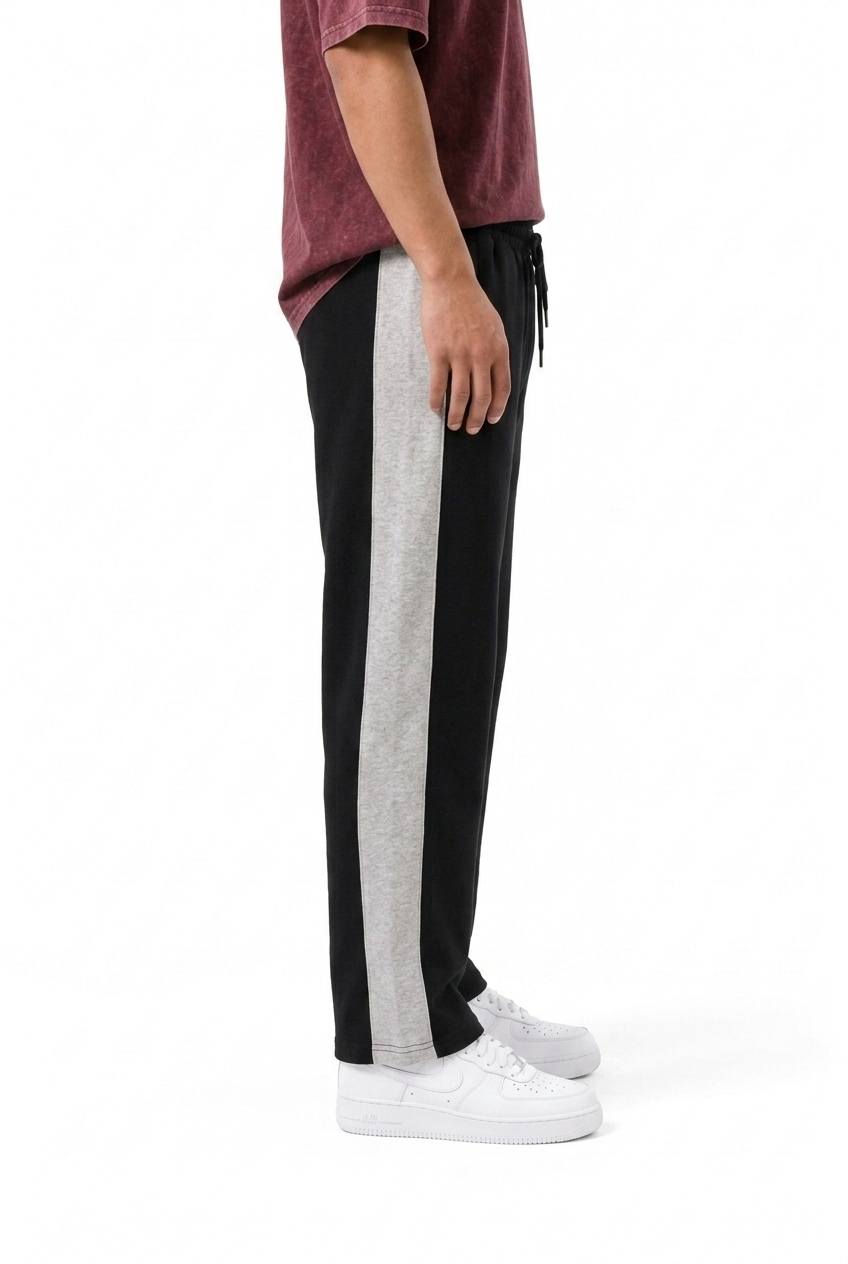 Side Stripe Trouser – Black