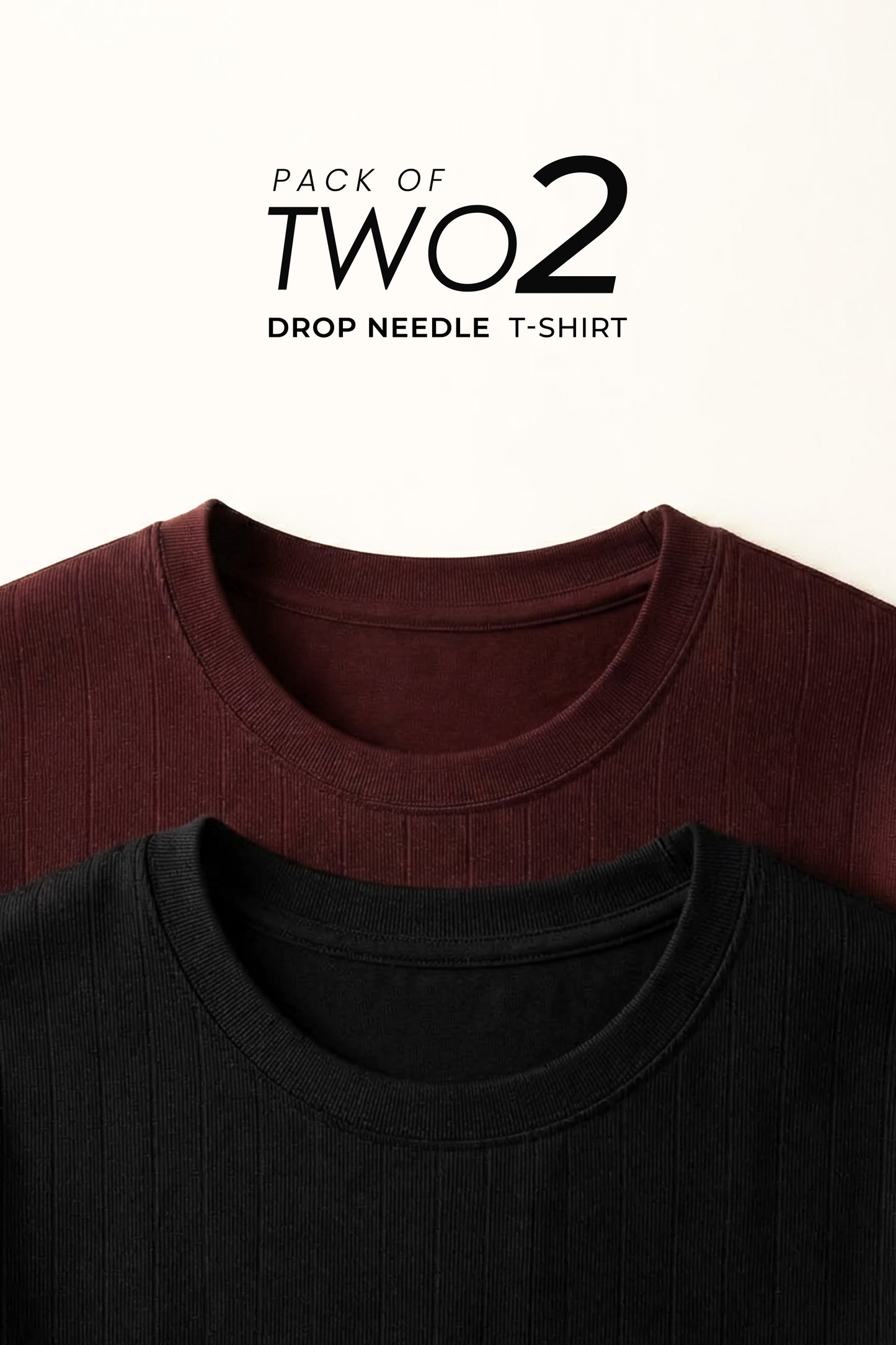 Pack Of 2 Drop Needle T-Shirt