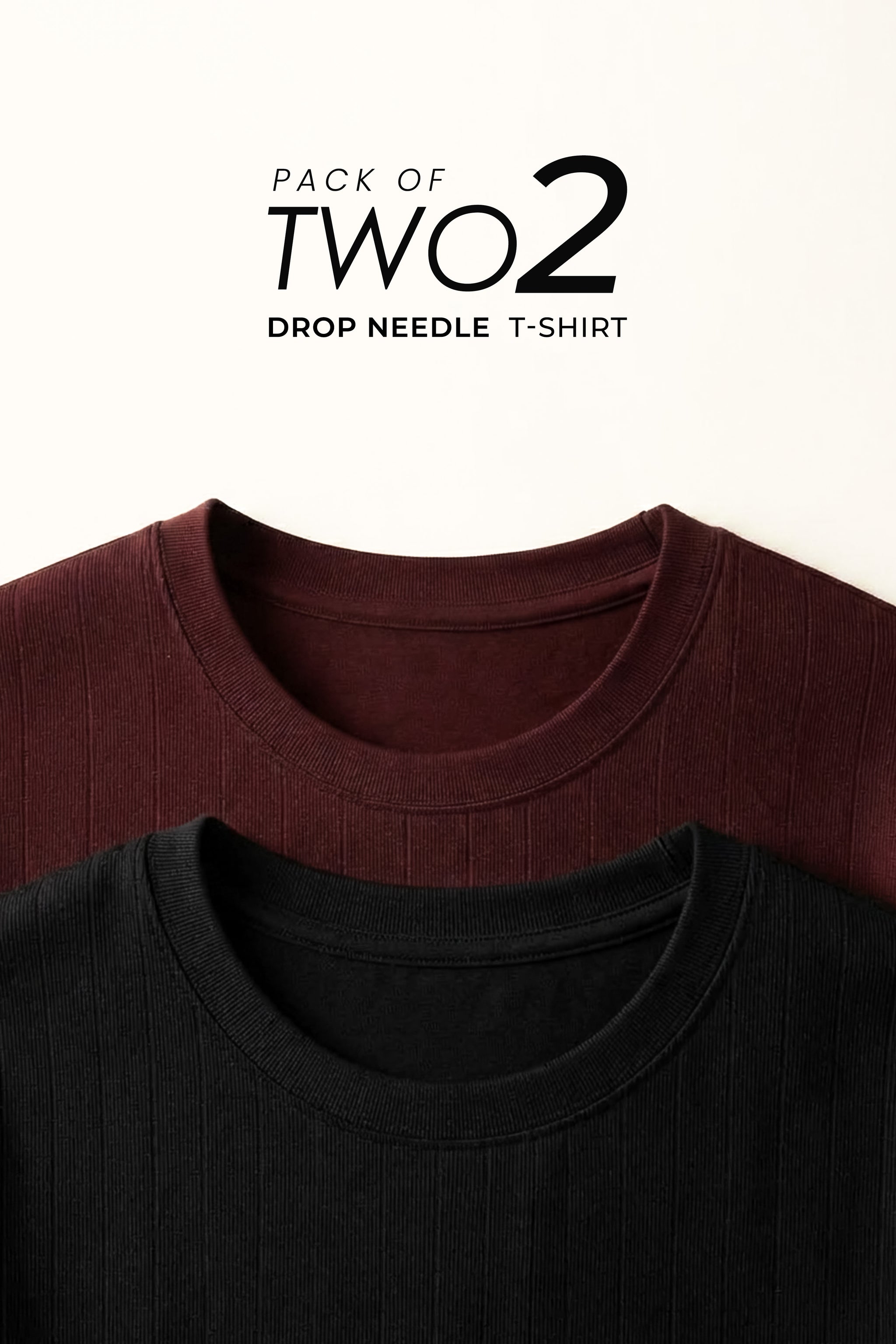 Pack Of 2 Drop Needle T-Shirt