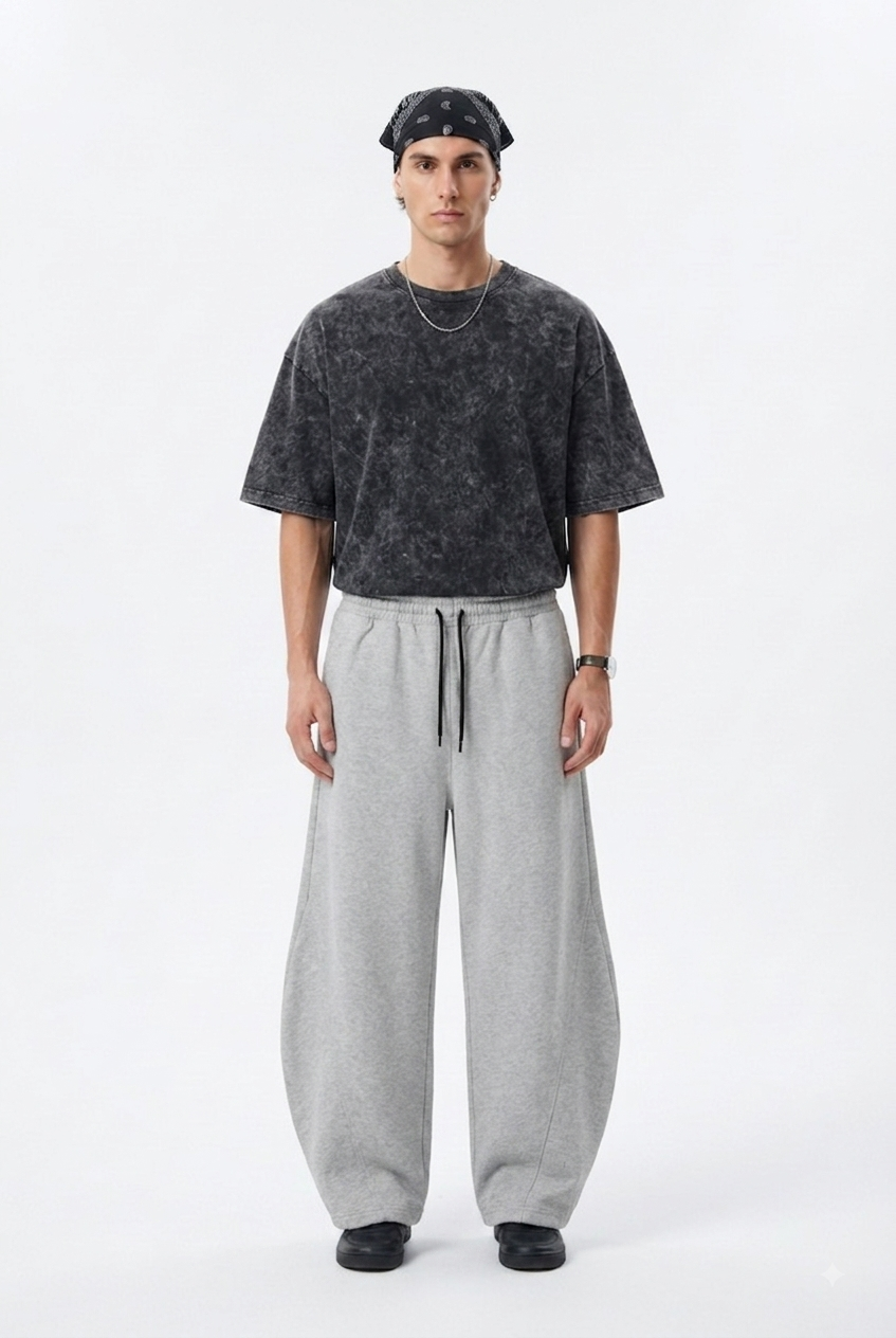 Pack Of 2 Curved Wide Leg Trousers