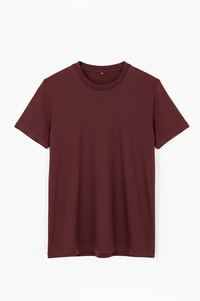 Maroon Plain Tee mettwear