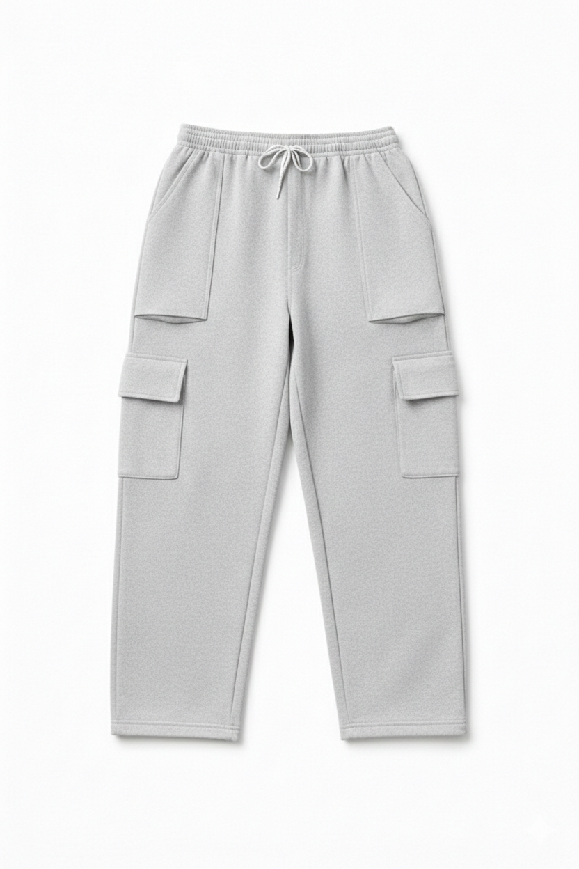 Men_s_Terry_Cotton_Cargo_Trouser_Light_Grey_Front