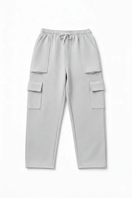 Men_s_Terry_Cotton_Cargo_Trouser_Light_Grey_Front