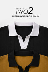 Pack of 2 Interlock Needle Drop Polo