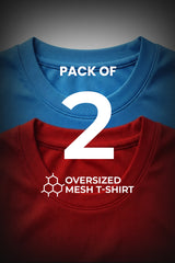 Pack of 2 Oversized Mesh T-Shirts