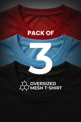 Pack of 3 Oversized Mesh T-Shirts