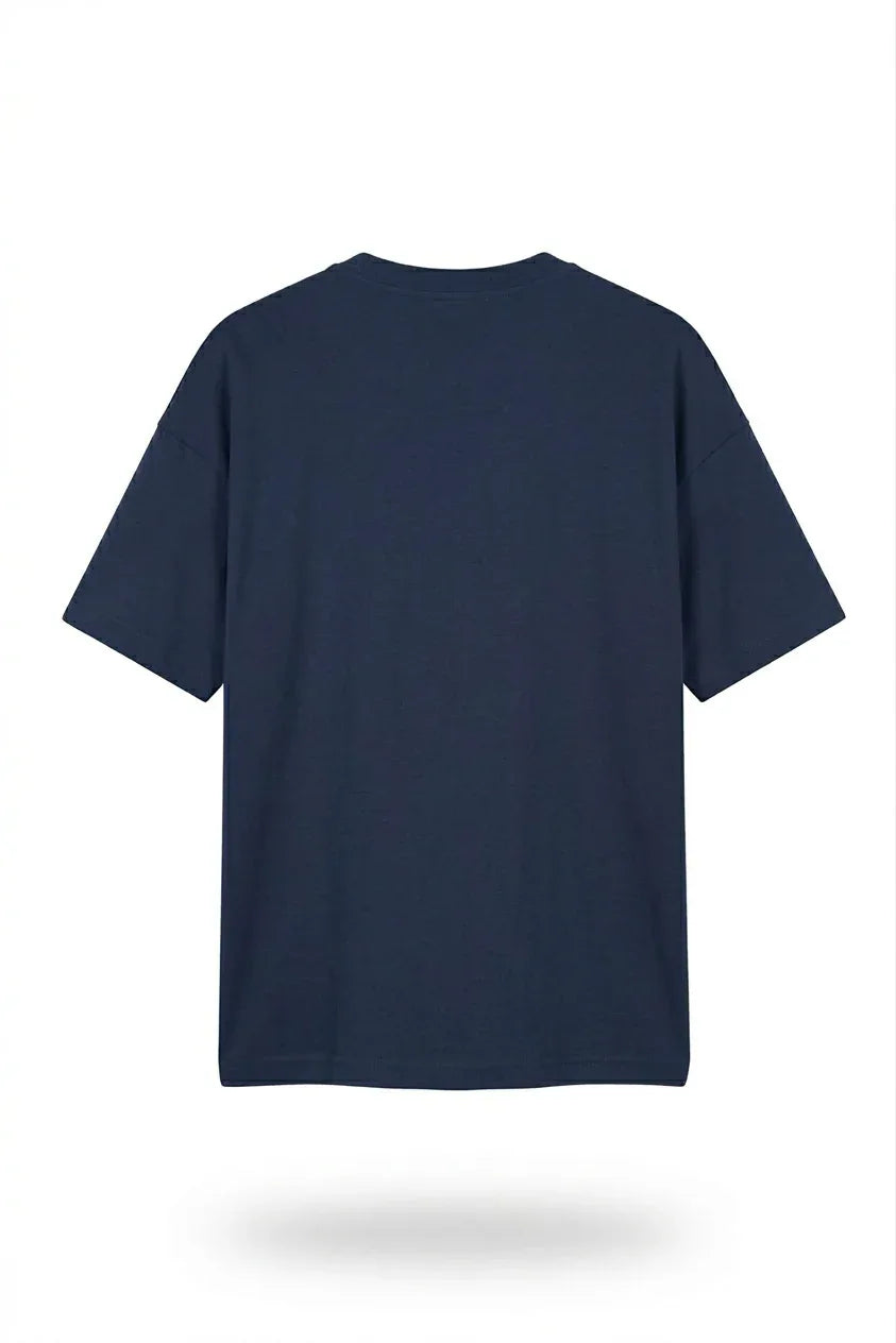 Navy Blue Drop Shoulder Tee mettwear