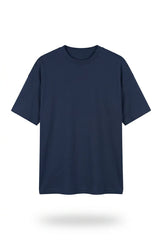 Navy Blue Drop Shoulder Tee mettwear