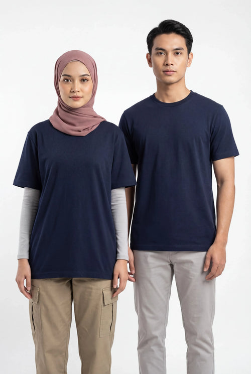 Navy Blue Plain Tee mettwear