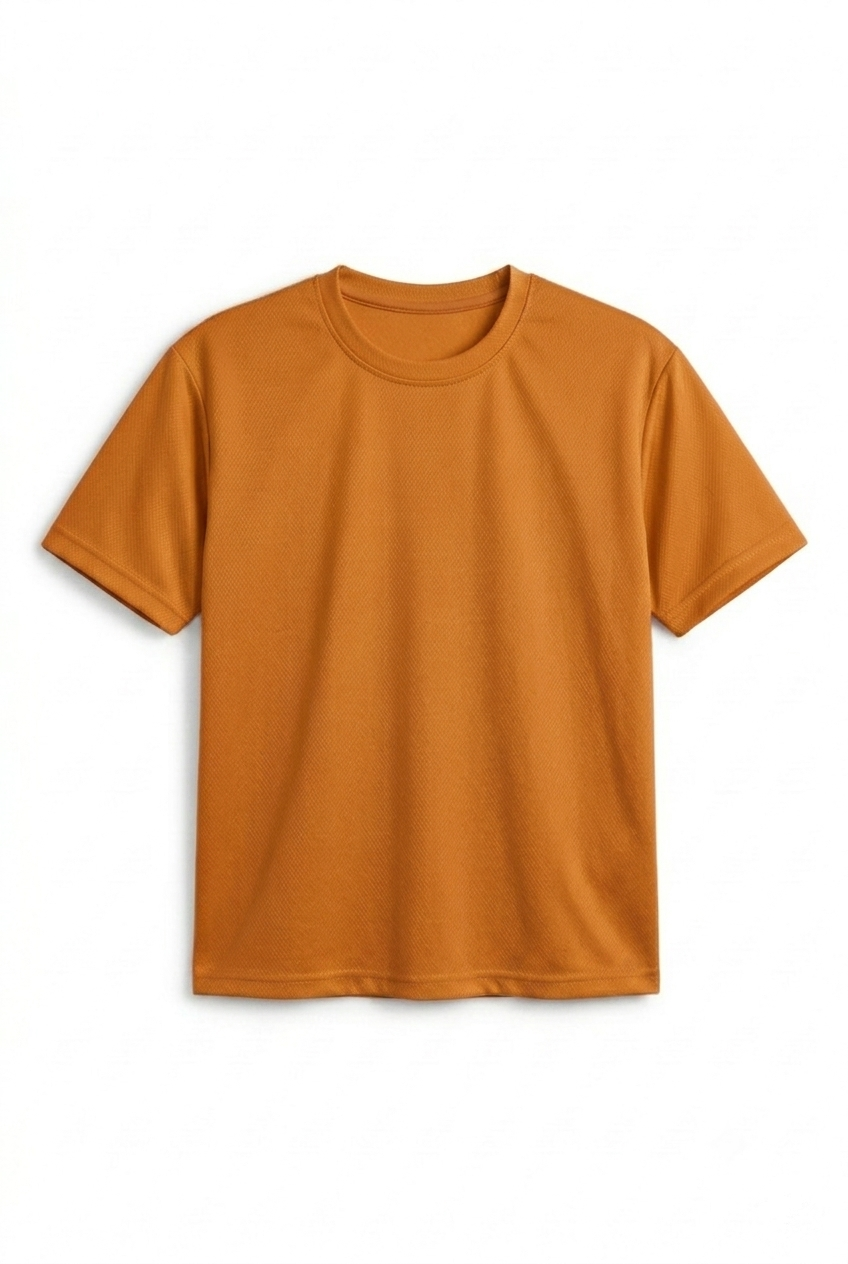Oversized Mesh T-shirt Burnt Orange