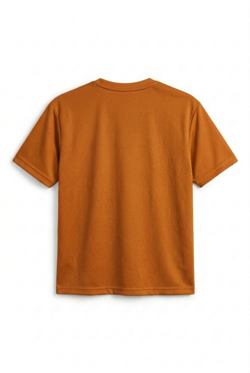 Oversized Mesh T-shirt Burnt Orange
