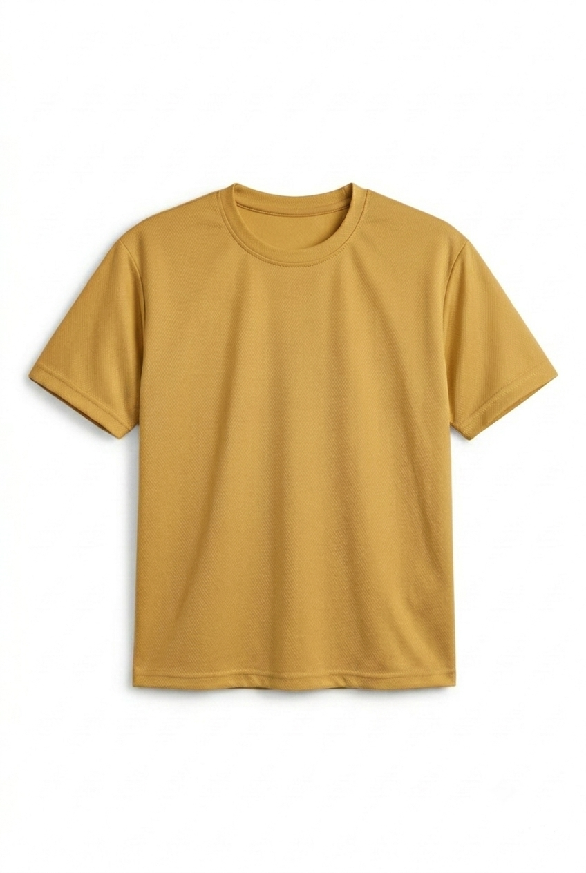 Oversized Mesh T-shirt Camel Brown