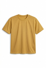 Oversized Mesh T-shirt Camel Brown