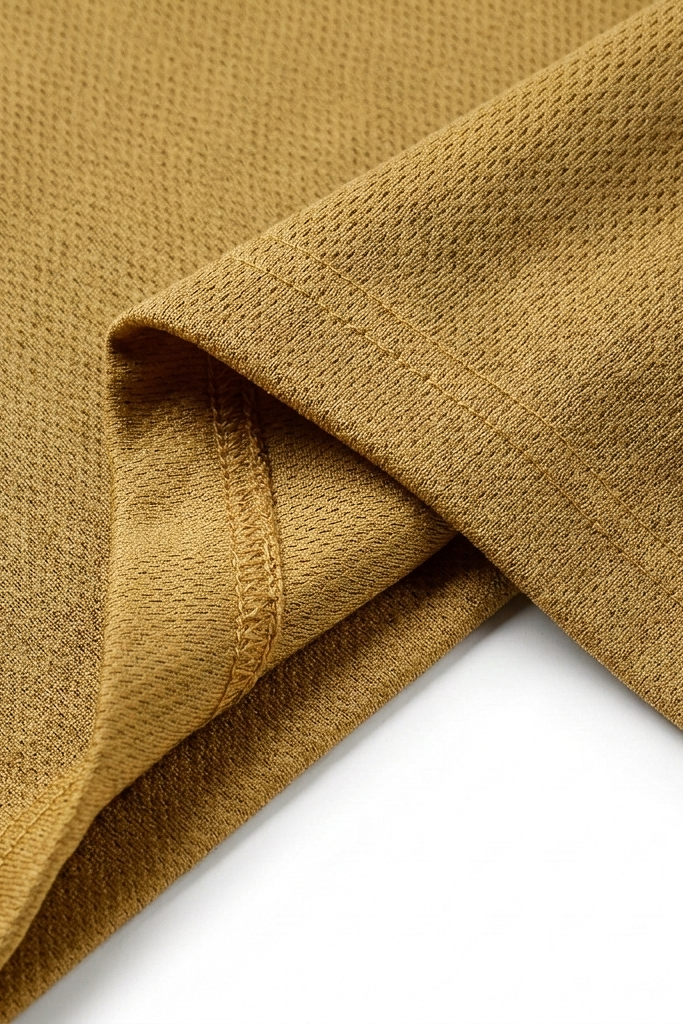 Oversized Mesh T-shirt Camel Brown