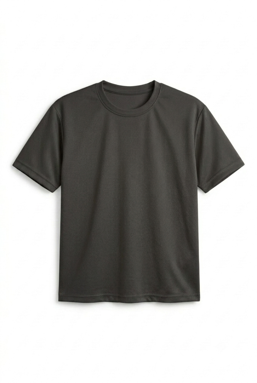 Oversized Mesh T-shirt Charcoal Grey