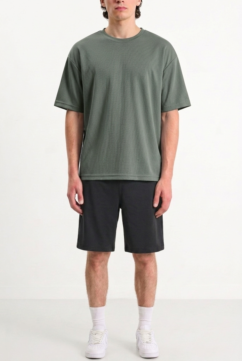 Oversized Mesh T-shirt Grey