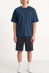 Oversized Mesh T-shirt Navy Blue