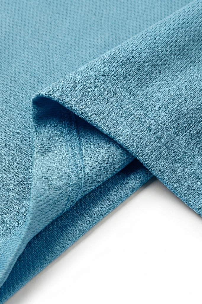 Oversized Mesh T shirt Slate Blue