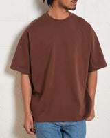 Dark Brown Drop Shoulder Tee - mettwear 