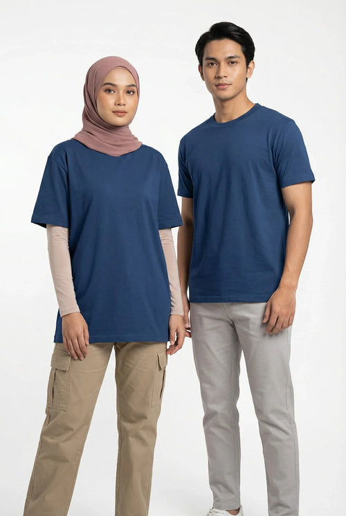 Petroleum Blue Plain Tee mettwear