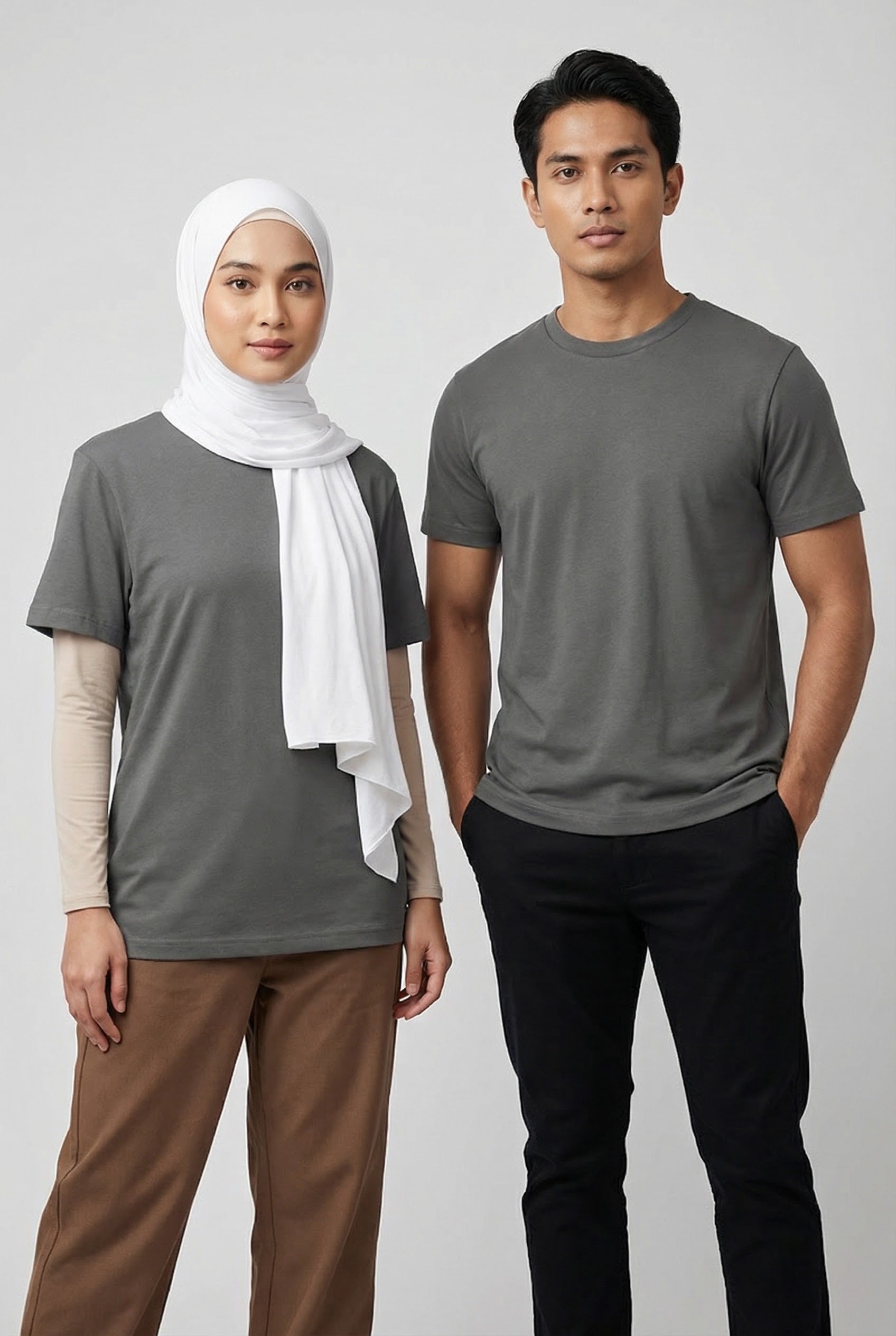 Steel Gray Plain Tee