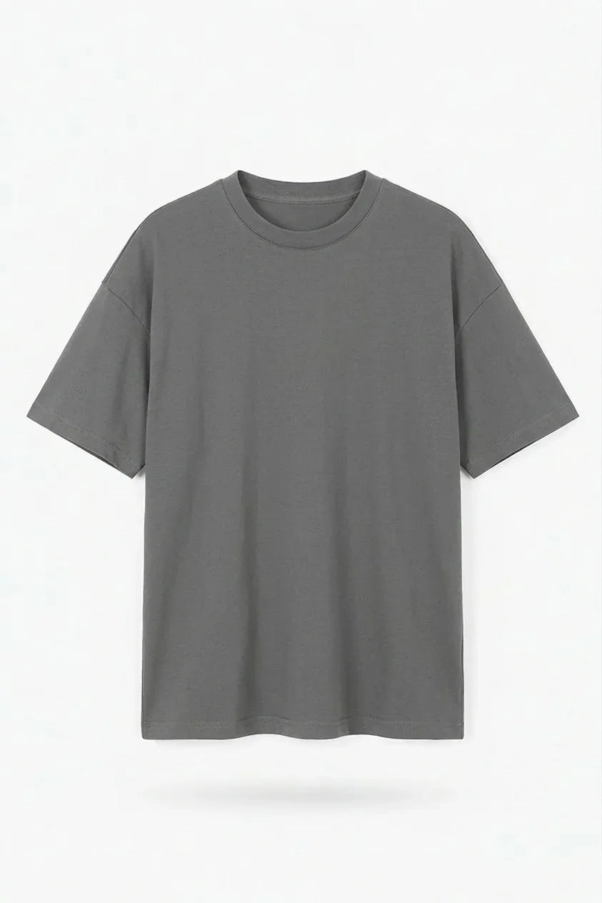Steel Gray Drop Shoulder Tee mettwear